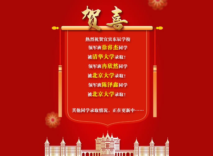 【宜賓東辰】這三名學(xué)生，分別被清華、北大錄取！